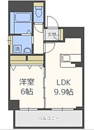 リュエールデュボヌール 1LDKの間取図画像