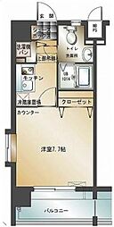エンクレスト博多2 1Kの間取図画像