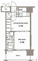 エンクレスト薬院LUCE 2Kの間取図画像