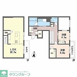 シャーメゾンリュクス大濠 2LDKの間取図画像