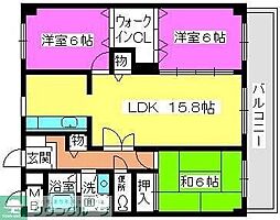 ウェストビレッジ長丘 3LDKの間取図画像