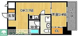 アイ・セレブ箱崎駅前 1LDKの間取図画像