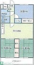 玉川マンション 3LDKの間取図画像