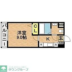 和光レジデンス博多 1Kの間取図画像