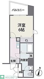アビターレ春吉 1LDKの間取図画像
