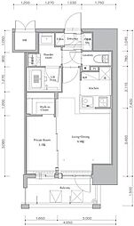 ネストピア天神東3 1LDKの間取図画像