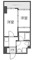 ルネッサンス21薬院サウス 2Kの間取図画像