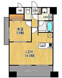 エンクレスト博多イーストパーク 1LDKの間取図画像