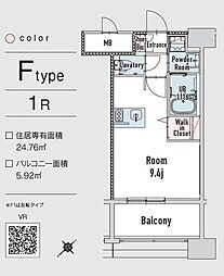 エンクレスト博多駅南GRACE ワンルームの間取図画像