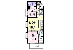 ファルフォーレ博多 2LDKの間取図画像