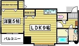 ROYAL神屋71 1LDKの間取図画像