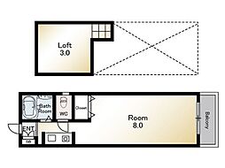 間取図画像 ワンルーム