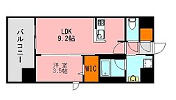 LANDICPREMIUMO115 1LDKの間取図画像