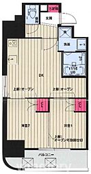 クラブオリエントNo.102マリナゲート2 2DKの間取図画像