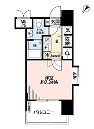 サヴォイ博多ブールバール 1Kの間取図画像