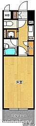 アンピールメゾン・九大前 1Kの間取図画像