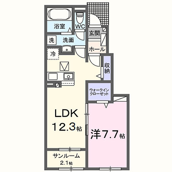 ラメール　シエルII 103｜大阪府泉佐野市鶴原(賃貸アパート1LDK・1階・50.14㎡)の写真 その2