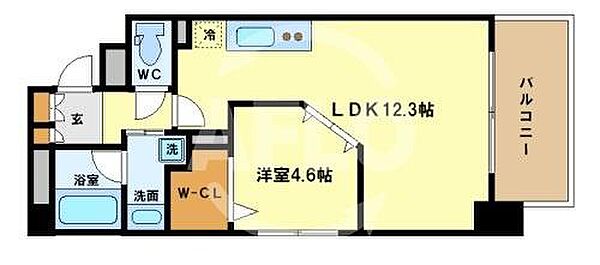 M.hills西本町 ｜大阪府大阪市西区西本町2丁目(賃貸マンション1LDK・6階・40.78㎡)の写真 その2