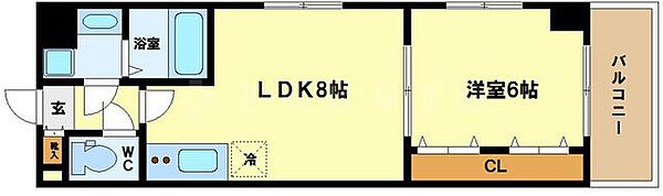 ビエラ江戸堀 ｜大阪府大阪市西区江戸堀1丁目(賃貸マンション1LDK・6階・34.60㎡)の写真 その2