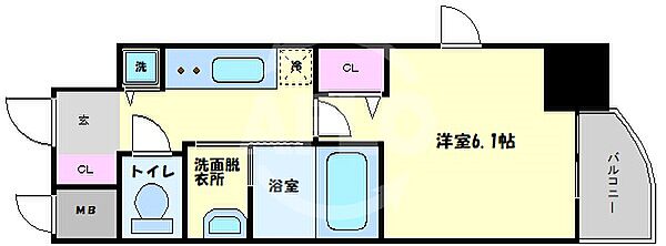 LiveCasa本町（ライブカーサ本町） ｜大阪府大阪市中央区南久宝寺町2丁目(賃貸マンション1K・6階・22.12㎡)の写真 その2