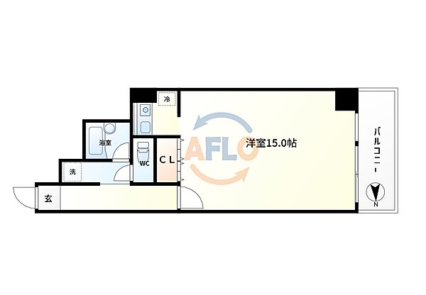 朝日プラザ心斎橋 ｜大阪府大阪市中央区西心斎橋2丁目(賃貸マンション1R・13階・39.83㎡)の写真 その2