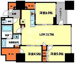 プレミストタワー靭本町  ｜ 大阪府大阪市西区靱本町1丁目（賃貸マンション3LDK・28階・75.05㎡） その2