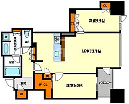 プレミストタワー靭本町  ｜ 大阪府大阪市西区靱本町1丁目（賃貸マンション2LDK・26階・62.56㎡） その2