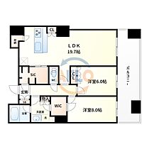 クロスタワー大阪ベイ  ｜ 大阪府大阪市港区弁天1丁目（賃貸マンション2LDK・38階・79.81㎡） その2