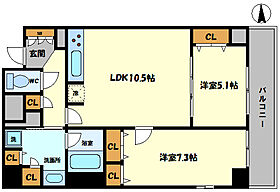 BRAVI南堀江 1505 ｜ 大阪府大阪市西区南堀江2丁目（賃貸マンション2LDK・15階・59.22㎡） その2