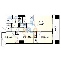 キングスクエアランドレックスC棟  ｜ 大阪府大阪市港区南市岡3丁目（賃貸マンション3LDK・13階・64.25㎡） その2