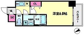 レジュールアッシュTAISHO　LEGANT 1201 ｜ 大阪府大阪市大正区泉尾1丁目（賃貸マンション1K・12階・23.22㎡） その2