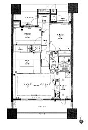 ライオンズ桑名八間通 3LDKの間取図画像