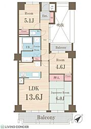サーパス南市川 3LDKの間取図画像