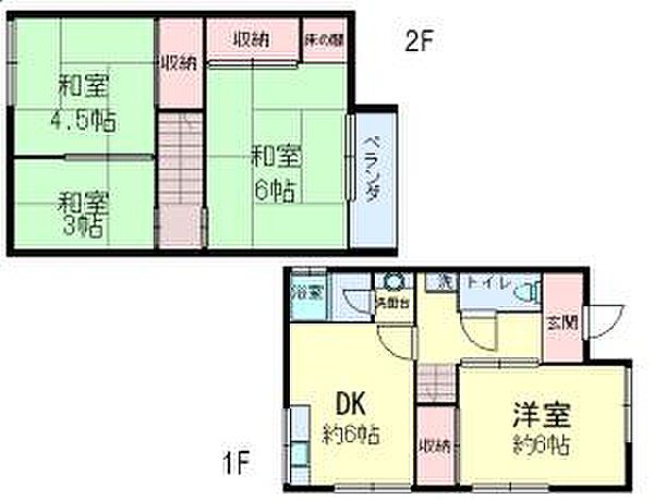 長田区萩乃町3丁目2-15戸建 ｜兵庫県神戸市長田区萩乃町3丁目(賃貸一戸建4DK・2階・60.44㎡)の写真 その2