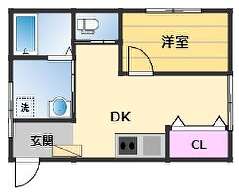 藤原マンション 304｜大阪府泉大津市東助松町2丁目(賃貸マンション1DK・3階・29.34㎡)の写真 その2