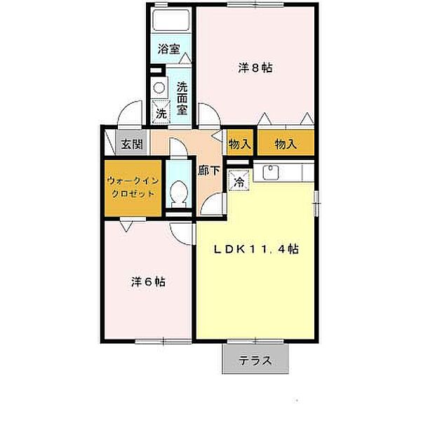 コゥジィーヒル 101｜大阪府岸和田市土生町12丁目(賃貸アパート2LDK・1階・59.54㎡)の写真 その2