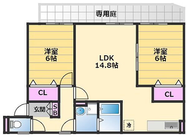 アプリコットハウス 101｜大阪府和泉市池上町2丁目(賃貸アパート2LDK・1階・59.20㎡)の写真 その2