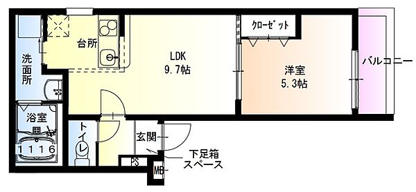 フジパレス東岸和田 0203｜大阪府岸和田市土生町6丁目(賃貸アパート1LDK・2階・35.40㎡)の写真 その2