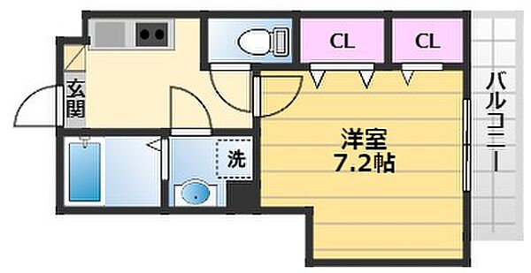 ジーメゾン泉大津イースト 101｜大阪府泉大津市若宮町(賃貸アパート1K・1階・26.44㎡)の写真 その2