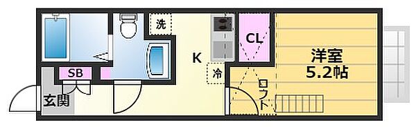 メゾンリベラル 203｜大阪府和泉市和気町3丁目(賃貸アパート1K・2階・22.35㎡)の写真 その2