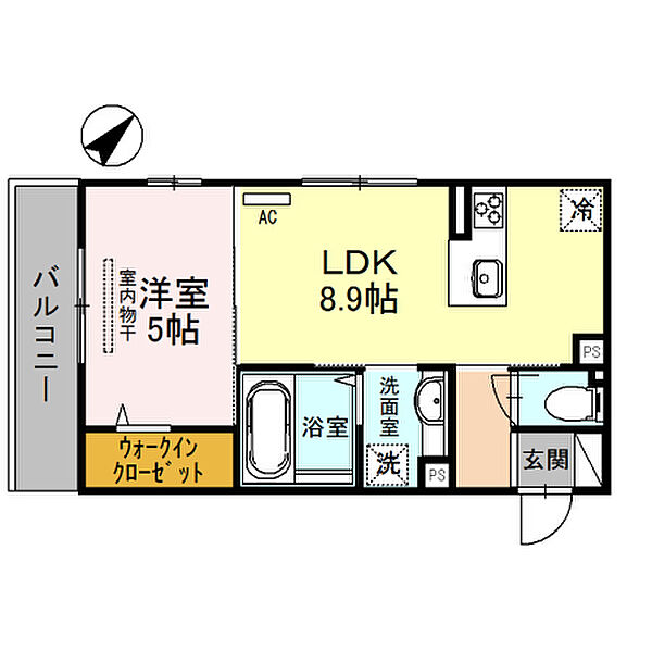 デンテ・ディ・レオーネ 302｜大阪府和泉市府中町4丁目(賃貸アパート1LDK・2階・35.60㎡)の写真 その2