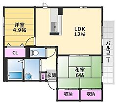 PORA PORA D 201 ｜ 大阪府岸和田市土生町1丁目1-25（賃貸アパート2LDK・2階・54.07㎡） その2