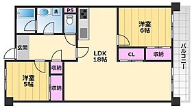 シンエイビル 402 ｜ 大阪府泉大津市東豊中町1丁目5-48（賃貸マンション2LDK・4階・64.17㎡） その2