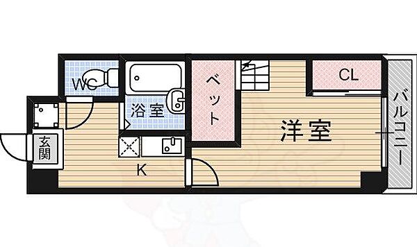 レオパレス三井田 ｜京都府京都市伏見区竹田西内畑町(賃貸マンション1K・4階・26.00㎡)の写真 その2