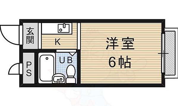 京都府京都市伏見区津知橋町(賃貸マンション1K・3階・18.70㎡)の写真 その2