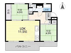 京都府宇治市槇島町中川原（賃貸マンション2LDK・4階・54.38㎡） その2