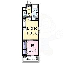 ウィスタリア城陽  ｜ 京都府城陽市寺田北東西（賃貸アパート1LDK・3階・40.35㎡） その2