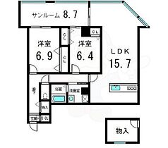 ピジョンハイツ  ｜ 京都府京都市伏見区南寝小屋町（賃貸マンション2LDK・2階・90.22㎡） その2