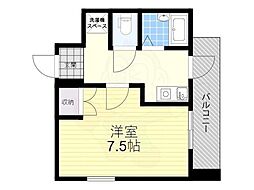 りさ・すみぞめ 4階1Kの間取り