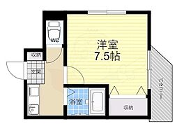 メゾンヒラキ 3階1Kの間取り